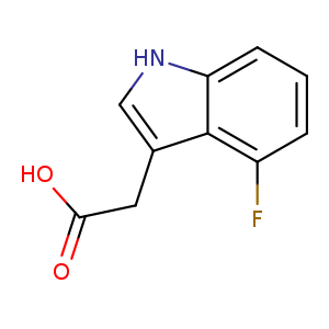 OC(=O)Cc1c[nH]c2c1c(F)ccc2