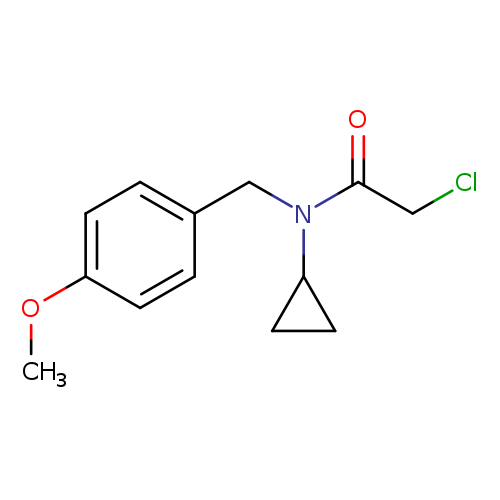 ClCC(=O)N(C1CC1)Cc1ccc(cc1)OC
