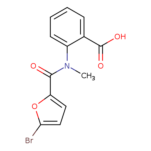Brc1ccc(o1)C(=O)N(c1ccccc1C(=O)O)C