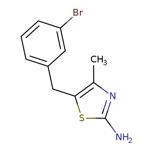 Brc1cccc(c1)Cc1sc(nc1C)N