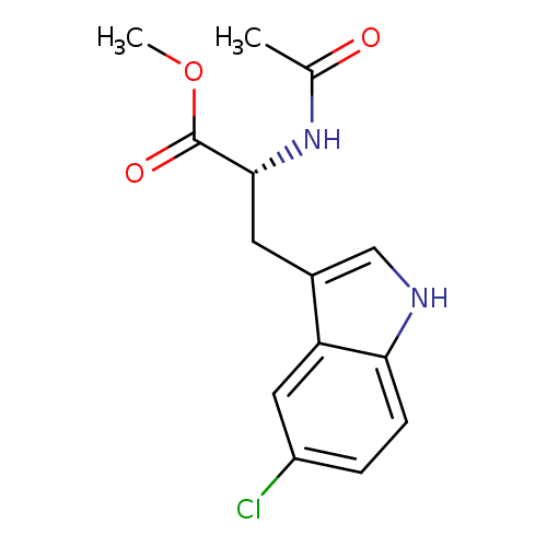 COC(=O)[C@@H](Cc1c[nH]c2c1cc(Cl)cc2)NC(=O)C