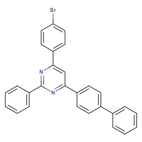 Brc1ccc(cc1)c1cc(nc(n1)c1ccccc1)c1ccc(cc1)c1ccccc1