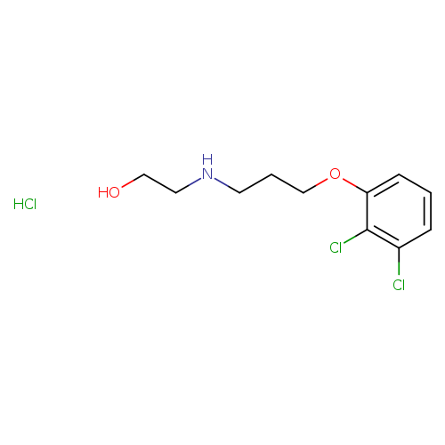 OCCNCCCOc1cccc(c1Cl)Cl.Cl