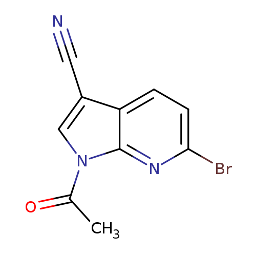 N#Cc1cn(c2c1ccc(n2)Br)C(=O)C