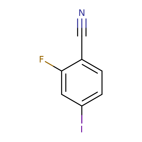 N#Cc1ccc(cc1F)I