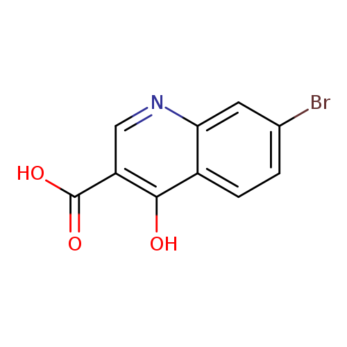 Brc1ccc2c(c1)ncc(c2O)C(=O)O