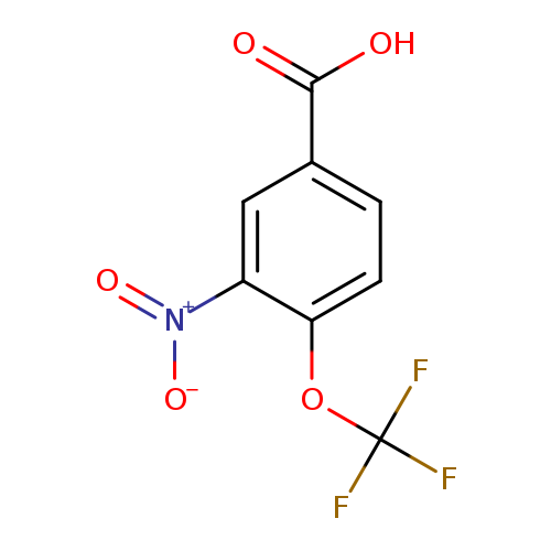 [O-][N+](=O)c1cc(ccc1OC(F)(F)F)C(=O)O