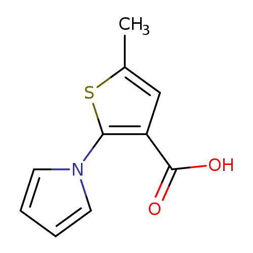 Cc1cc(c(s1)n1cccc1)C(=O)O