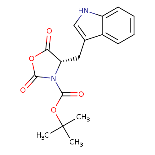 O=C1OC(=O)N([C@H]1Cc1c[nH]c2c1cccc2)C(=O)OC(C)(C)C