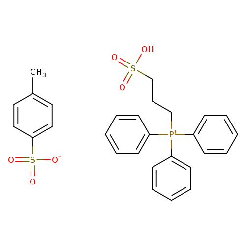 OS(=O)(=O)CCC[P+](c1ccccc1)(c1ccccc1)c1ccccc1.Cc1ccc(cc1)S(=O)(=O)[O-]