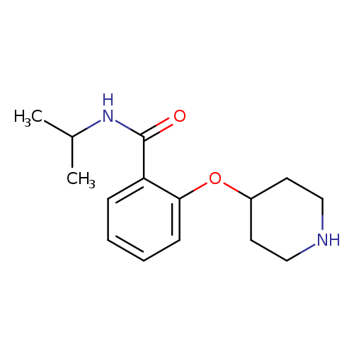 CC(NC(=O)c1ccccc1OC1CCNCC1)C