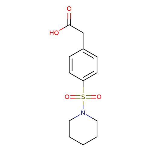 OC(=O)Cc1ccc(cc1)S(=O)(=O)N1CCCCC1