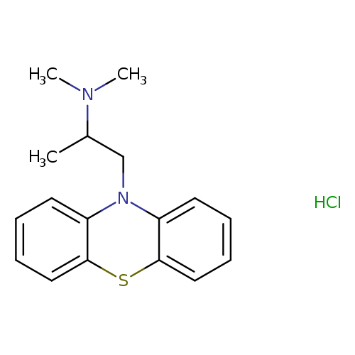 CN(C(CN1c2ccccc2Sc2c1cccc2)C)C.Cl