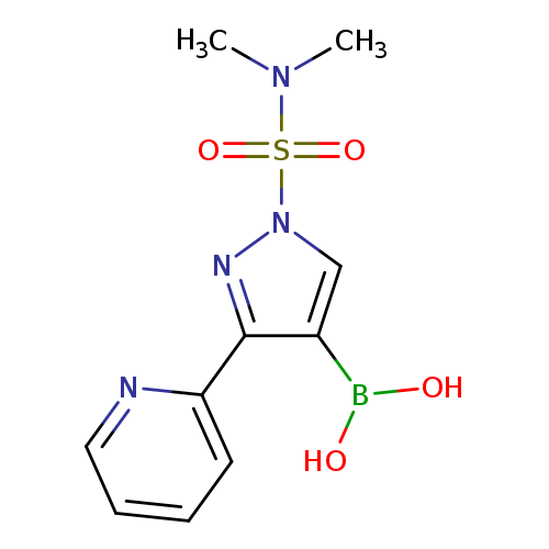 OB(c1cn(nc1c1ccccn1)S(=O)(=O)N(C)C)O