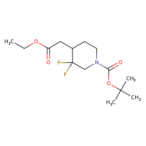 CCOC(=O)CC1CCN(CC1(F)F)C(=O)OC(C)(C)C