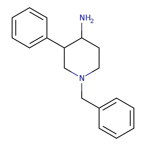 NC1CCN(CC1c1ccccc1)Cc1ccccc1