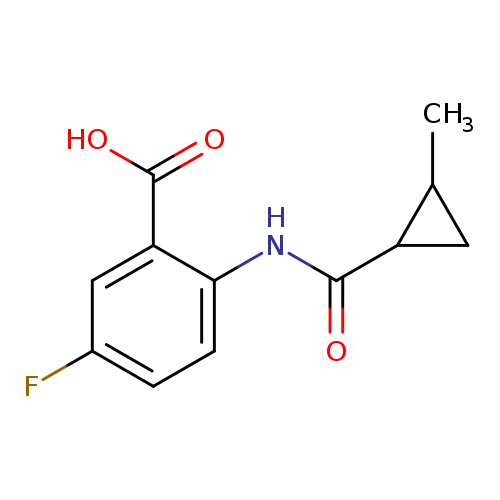 CC1CC1C(=O)Nc1ccc(cc1C(=O)O)F