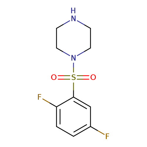 Fc1ccc(cc1S(=O)(=O)N1CCNCC1)F