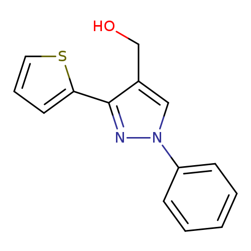 OCc1cn(nc1c1cccs1)c1ccccc1