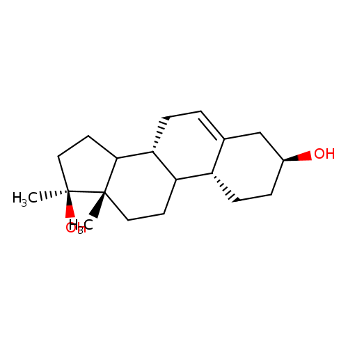 O[C@H]1CC[C@H]2C(=CC[C@@H]3C2CC[C@]2(C3CC[C@]2(C)O)C)C1