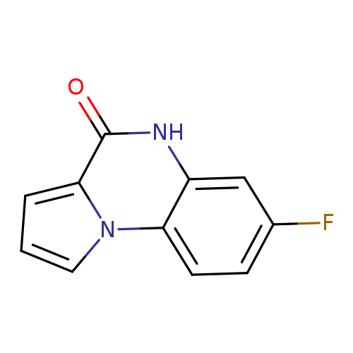 Fc1ccc2c(c1)[nH]c(=O)c1n2ccc1