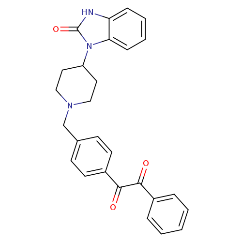 O=C(C(=O)c1ccc(cc1)CN1CCC(CC1)n1c(=O)[nH]c2c1cccc2)c1ccccc1