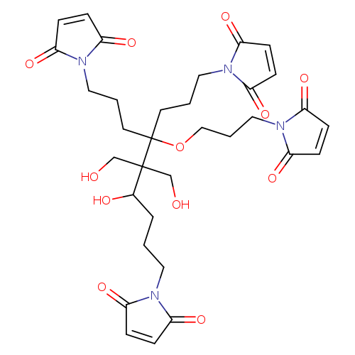 OCC(C(OCCCN1C(=O)C=CC1=O)(CCCN1C(=O)C=CC1=O)CCCN1C(=O)C=CC1=O)(C(CCCN1C(=O)C=CC1=O)O)CO