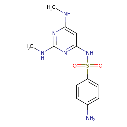 CNc1nc(NC)nc(c1)NS(=O)(=O)c1ccc(cc1)N