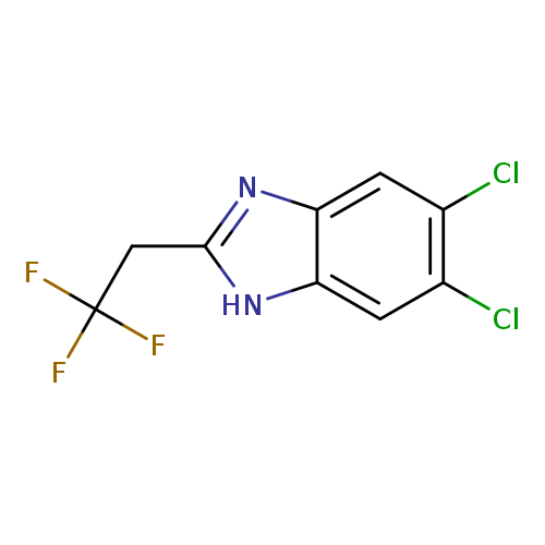 Clc1cc2[nH]c(nc2cc1Cl)CC(F)(F)F