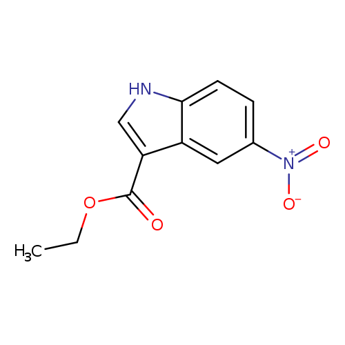 CCOC(=O)c1c[nH]c2c1cc(cc2)[N+](=O)[O-]