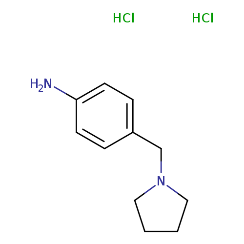 Nc1ccc(cc1)CN1CCCC1.Cl.Cl