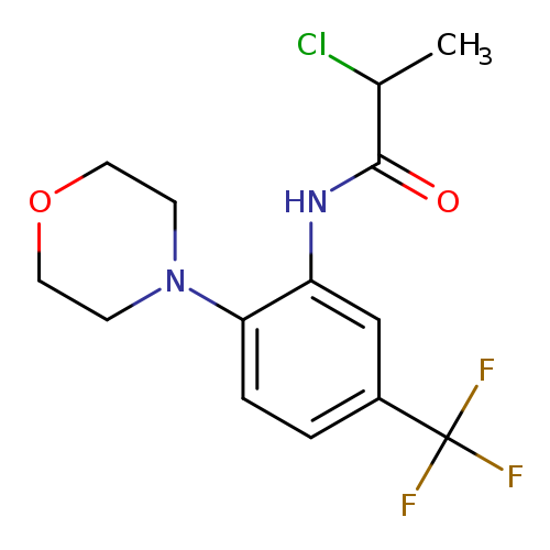 O=C(C(Cl)C)Nc1cc(ccc1N1CCOCC1)C(F)(F)F