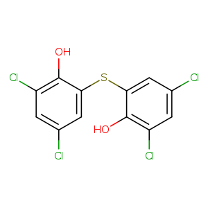 Clc1cc(Sc2cc(Cl)cc(c2O)Cl)c(c(c1)Cl)O