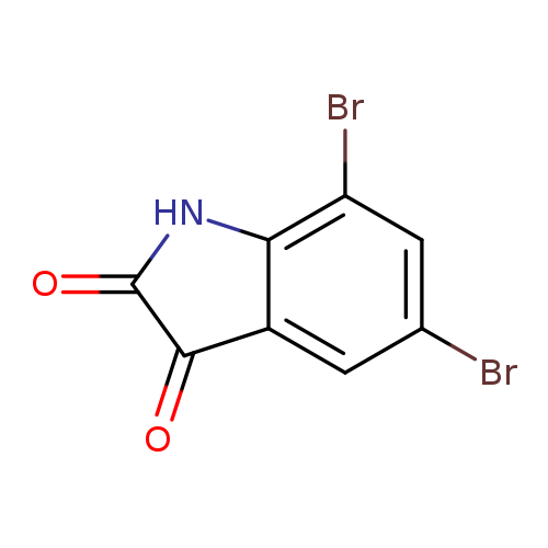Brc1cc(Br)c2c(c1)C(=O)C(=O)N2