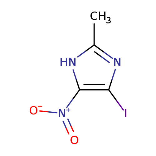[O-][N+](=O)c1[nH]c(nc1I)C