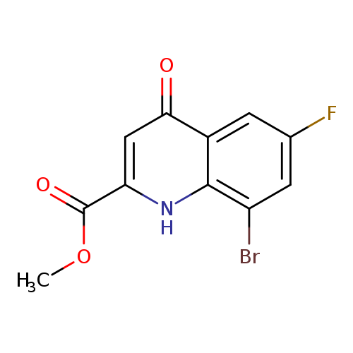COC(=O)c1cc(=O)c2c([nH]1)c(Br)cc(c2)F