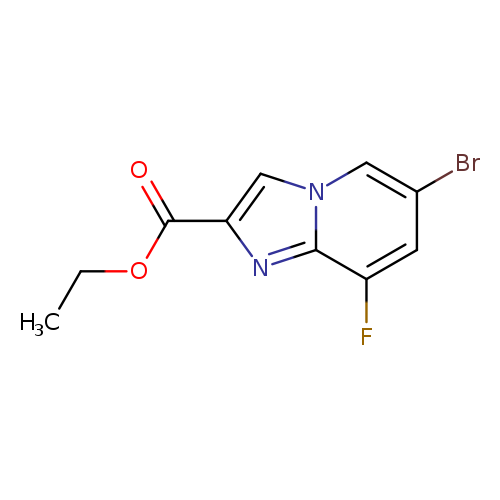 CCOC(=O)c1cn2c(n1)c(F)cc(c2)Br