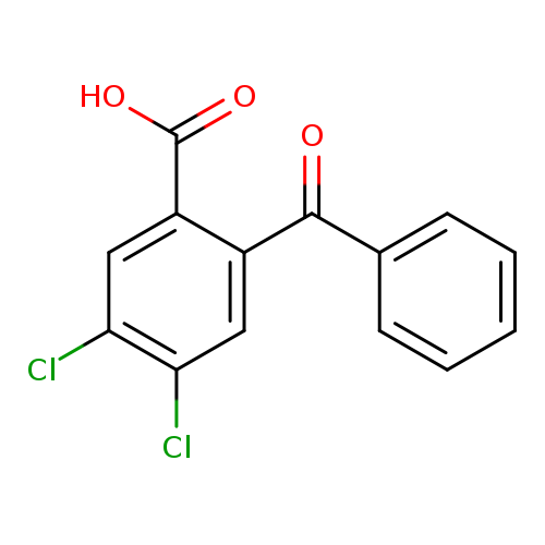 OC(=O)c1cc(Cl)c(cc1C(=O)c1ccccc1)Cl