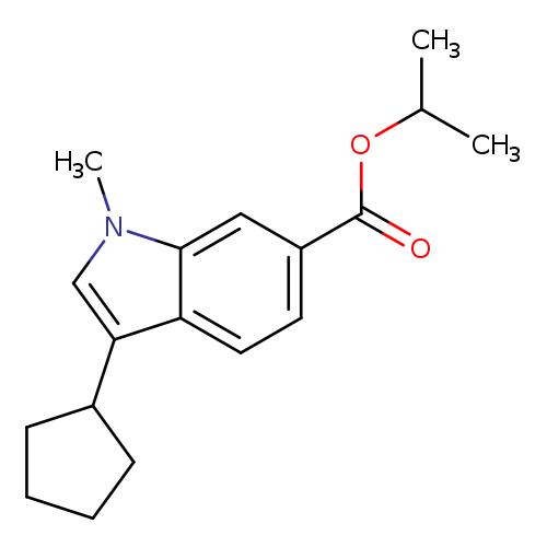 CC(OC(=O)c1ccc2c(c1)n(C)cc2C1CCCC1)C