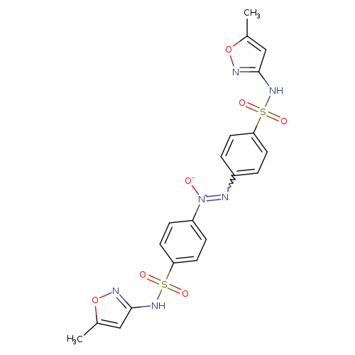 Cc1onc(c1)NS(=O)(=O)c1ccc(cc1)N=[N+](c1ccc(cc1)S(=O)(=O)Nc1noc(c1)C)[O-]