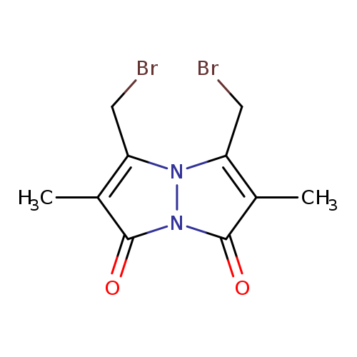 BrCc1c(C)c(=O)n2n1c(CBr)c(c2=O)C