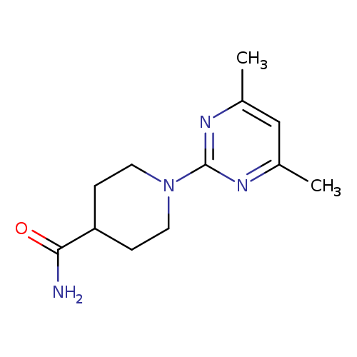 NC(=O)C1CCN(CC1)c1nc(C)cc(n1)C