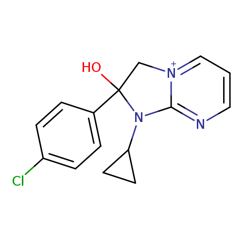 Clc1ccc(cc1)C1(O)C[n+]2c(N1C1CC1)nccc2