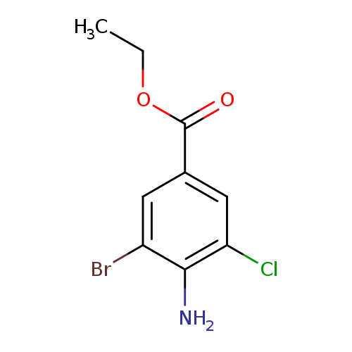 CCOC(=O)c1cc(Cl)c(c(c1)Br)N