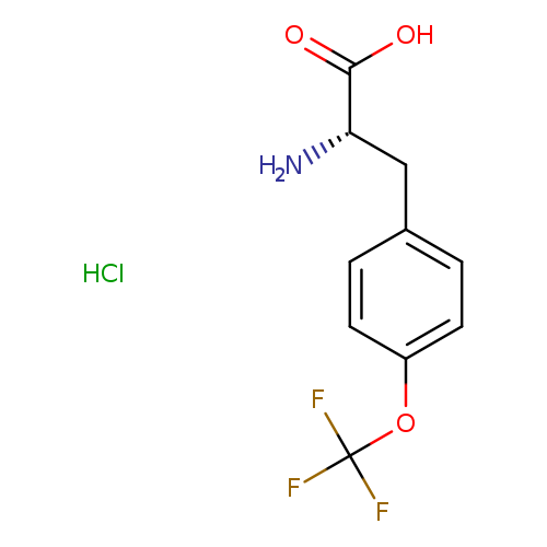 N[C@H](C(=O)O)Cc1ccc(cc1)OC(F)(F)F.Cl