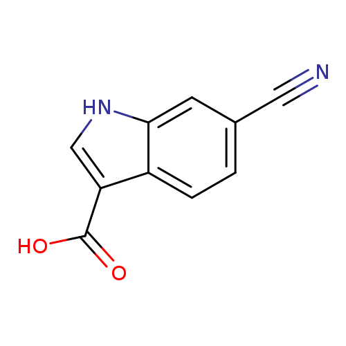 N#Cc1ccc2c(c1)[nH]cc2C(=O)O