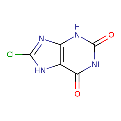 Clc1nc2c([nH]1)c(=O)[nH]c(=O)[nH]2