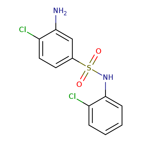 Clc1ccccc1NS(=O)(=O)c1ccc(c(c1)N)Cl
