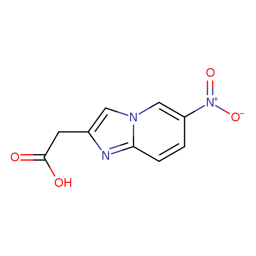 OC(=O)Cc1cn2c(n1)ccc(c2)[N+](=O)[O-]