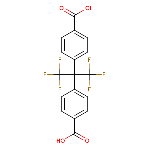 OC(=O)c1ccc(cc1)C(C(F)(F)F)(C(F)(F)F)c1ccc(cc1)C(=O)O